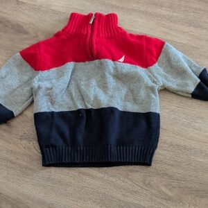 Nautica Kids Red, Gray, and Navy Sweater
